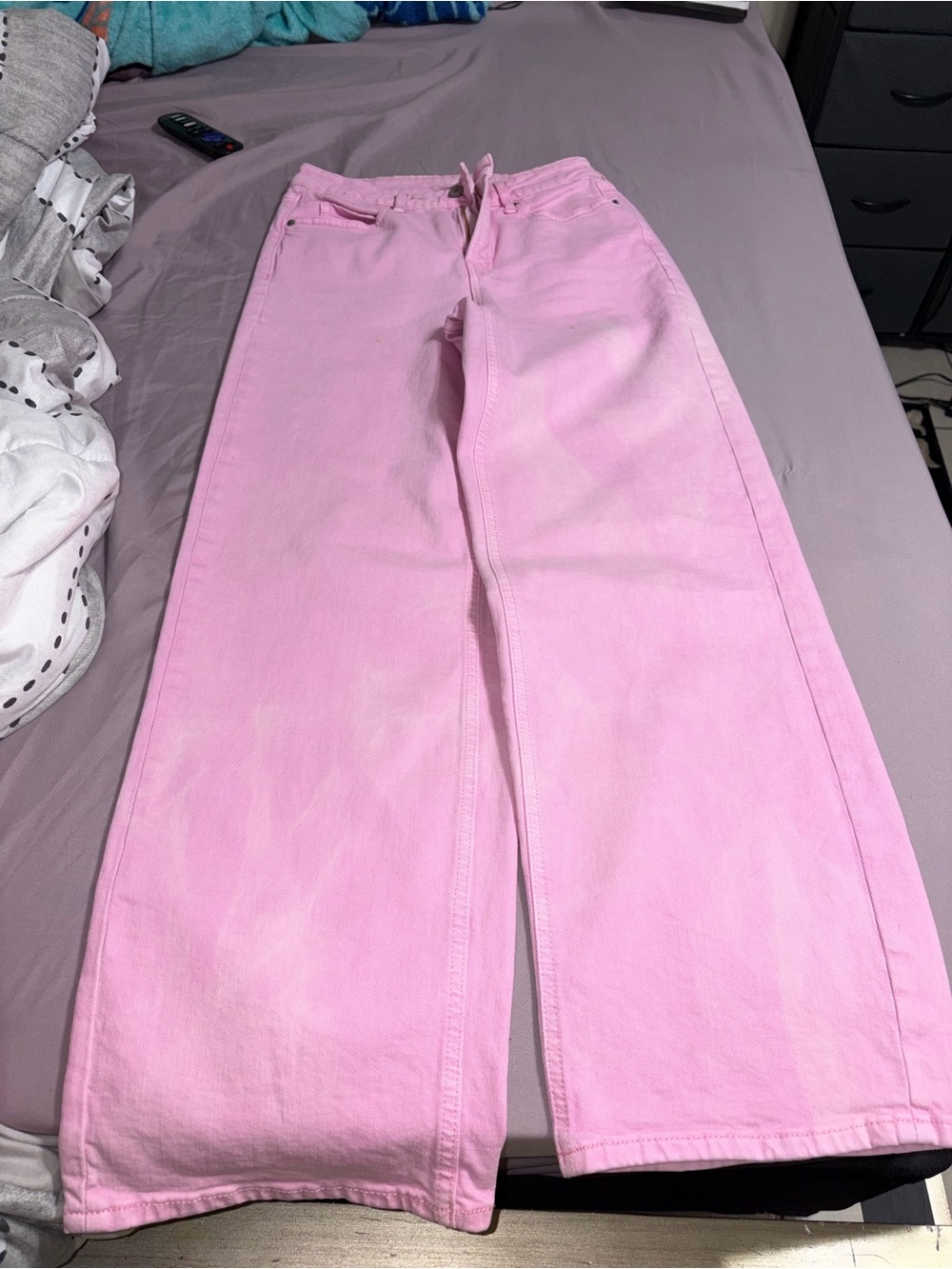 Old Navy Pink Wide-Leg Jeans